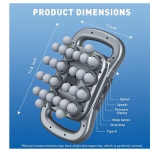 Gray Handheld Massager with Adjustable Settings
